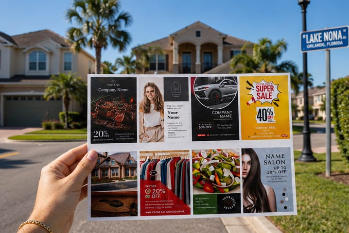 The Local Pop mailer at the Lake Nona, Orlando neighborhood sign