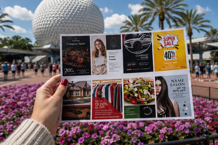 The Local Pop mailer in front of Epcot in Orlando