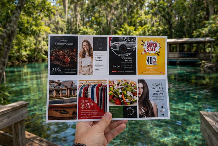The Local Pop mailer at a Central Florida natural spring